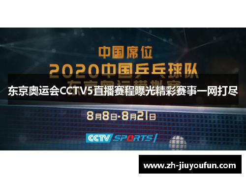 东京奥运会CCTV5直播赛程曝光精彩赛事一网打尽